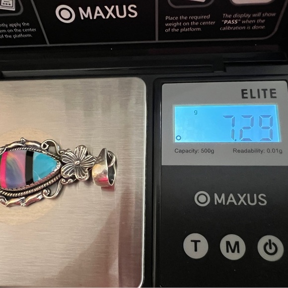 ❤️ Southwestern Stunning Aurora Opal Multi-Stone Inlay 925 Pendant 7.29gm - Picture 11 of 11